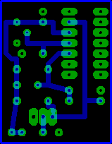 PCB layout of thermocontrolled fan