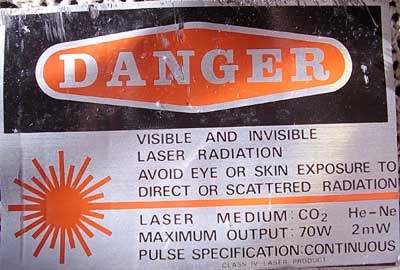 waning laser radiation