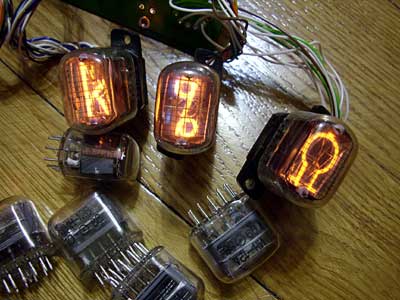 special symbols nixie neon glow tubes