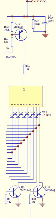 nixie driver with one transistor