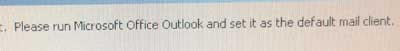 outlook MUST BE default