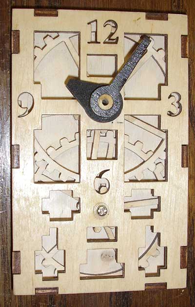 clock faceplate and gears laser cut