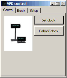 softas VFD laikrodziui valdyti