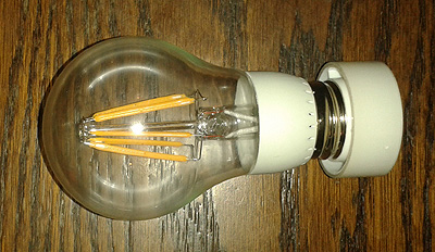 LED filament lamp failure