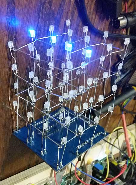 LED 4x4 cube AVR atmega