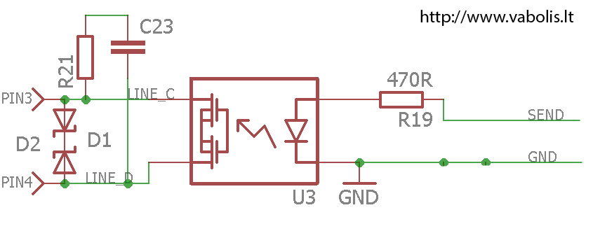 TTY circuit diagram teletype