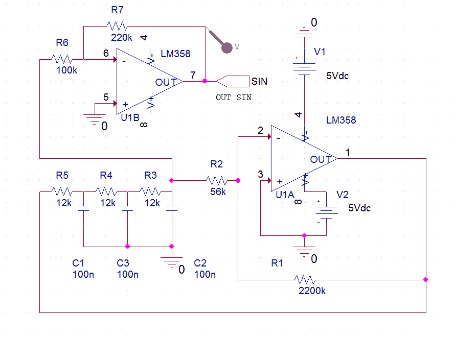 OP AMP sin generator