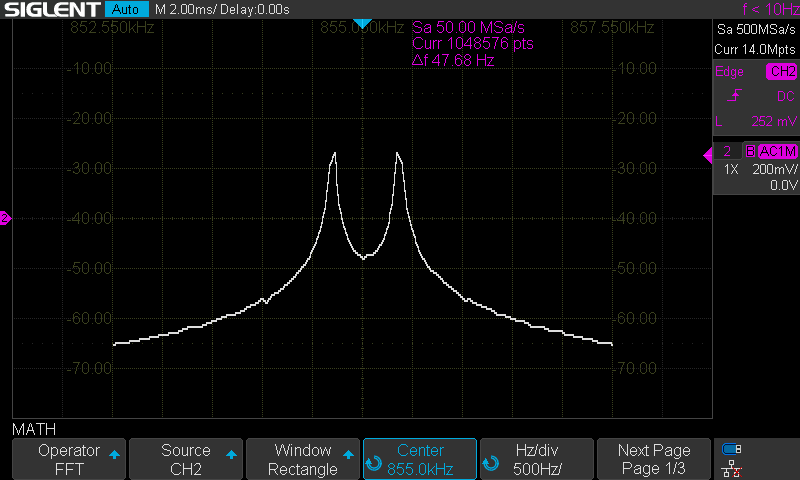 AM modulation spectrum without carrier