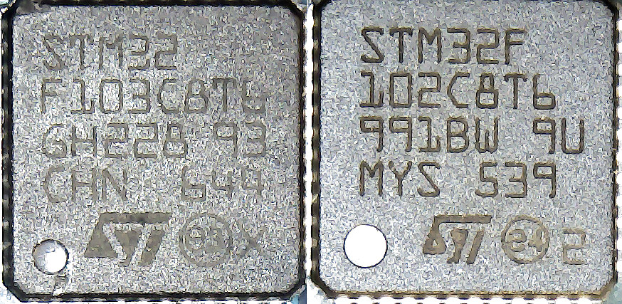 Face vs original STM32F chip