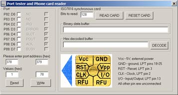 Card reader interface