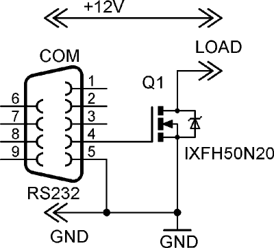 circuit of RS232 power switch