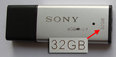 32G Sony fufelis