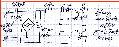 LED lempos schema