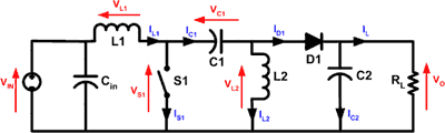 SEPIC keitiklio schema