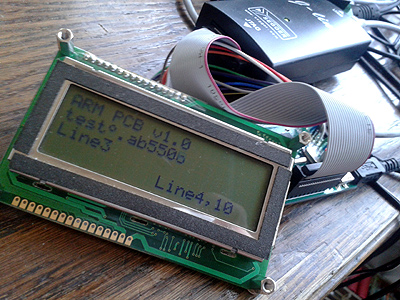 ARM SAM7 text LCD library