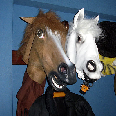 Rubber Horse Mask- two models found in the internet. 