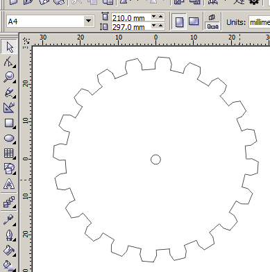 coreldraw draw gears cogs