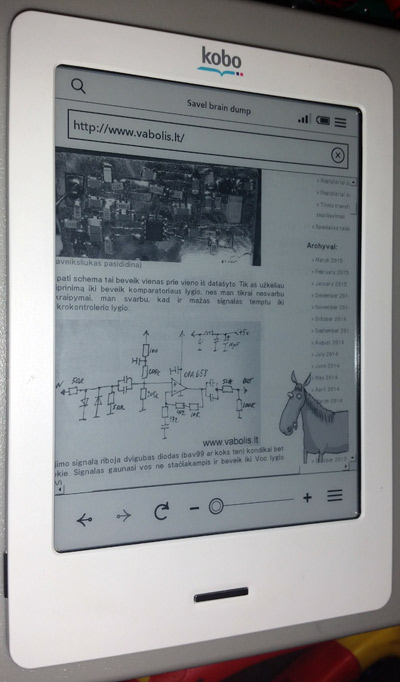 kobo ebook e-ink reader