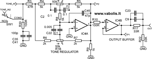 Bass and treble control diy circuit diagram