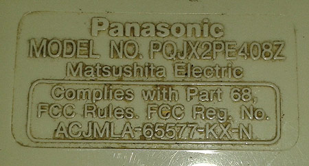 panasonic telefono ragelis