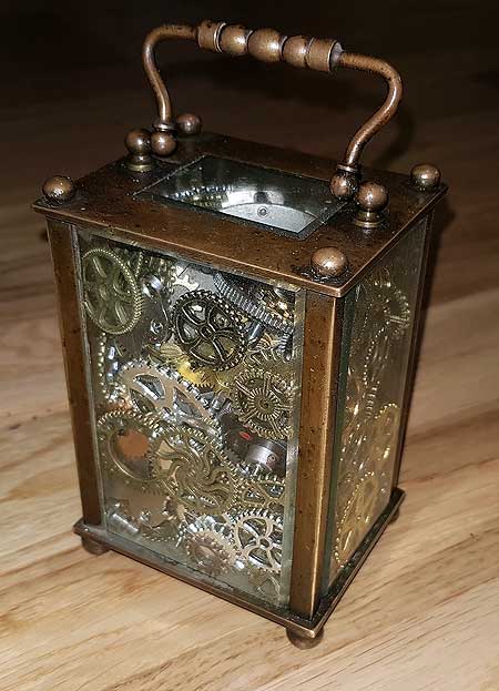 steampunk style box and lamp