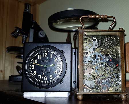 steampunk style box and lamp