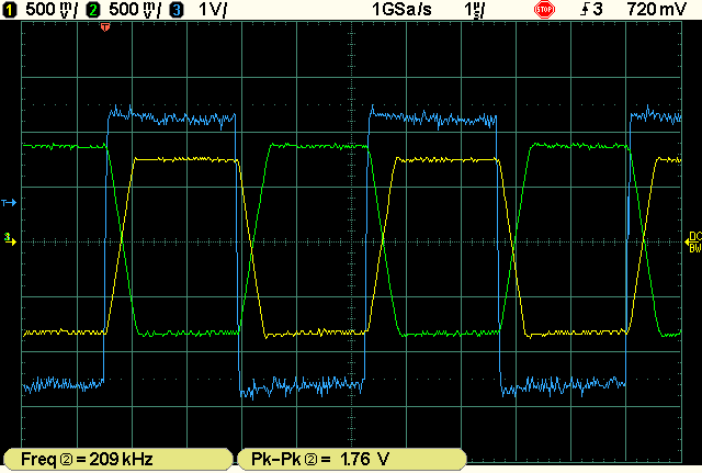 opamp real life circuit oscilograms