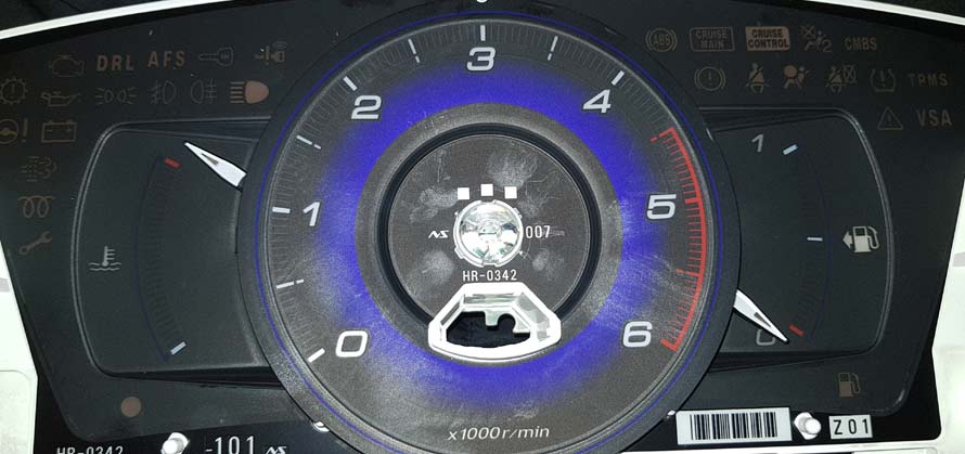 Honda civic instrument cluster taxometer background scale