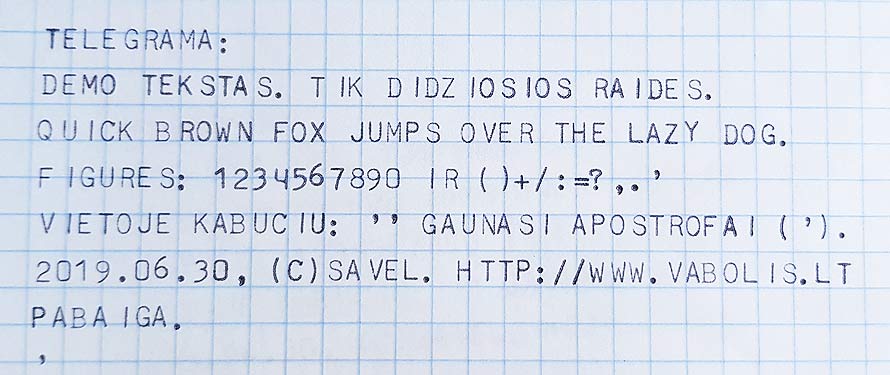 TTY telegrama teletype test