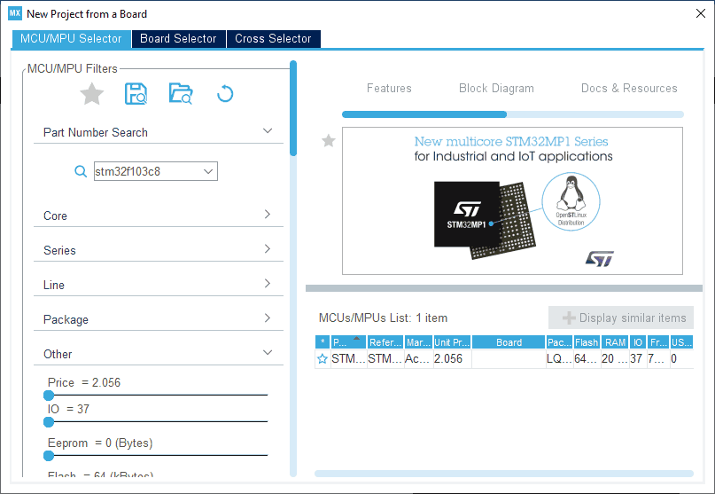 SM32CubeMX blue pill stm32f103c8