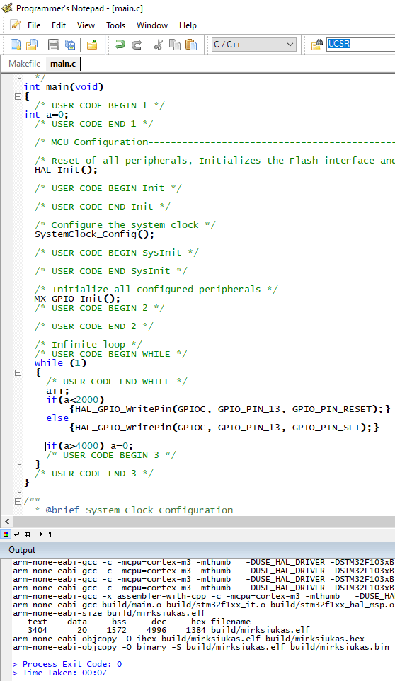 SM32CubeMX blue pill stm32f103c8