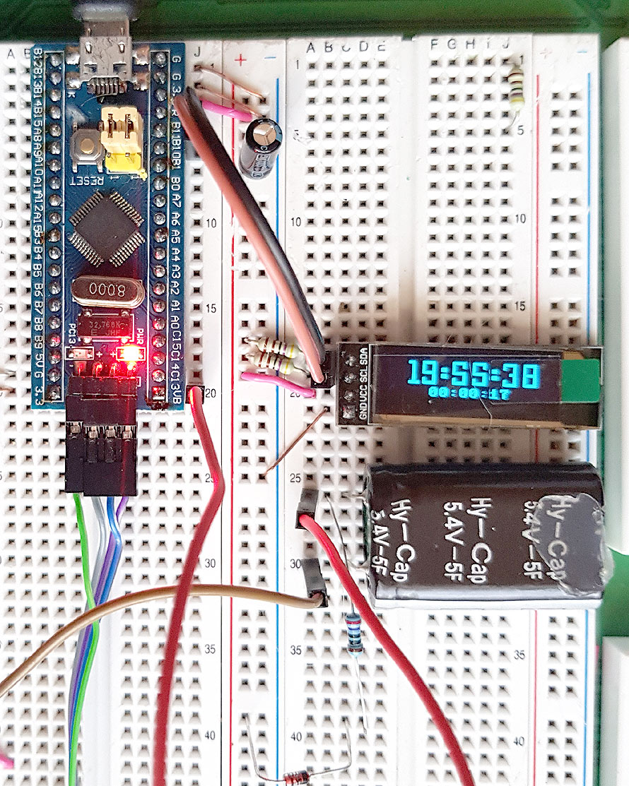 OLED RTC to limit gaming time. STM32F103c and I2C OLED USB settings