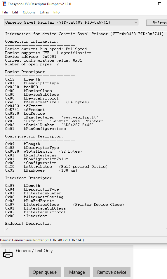 STM32F103 printer device STM32CubeMX source code