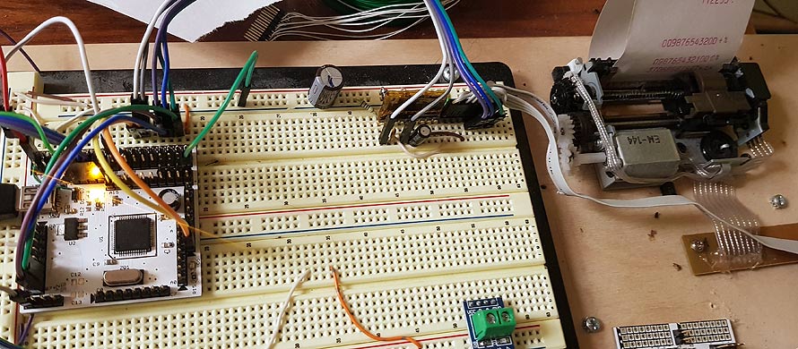 ARM STM32F103 printer device - calculator impact printer