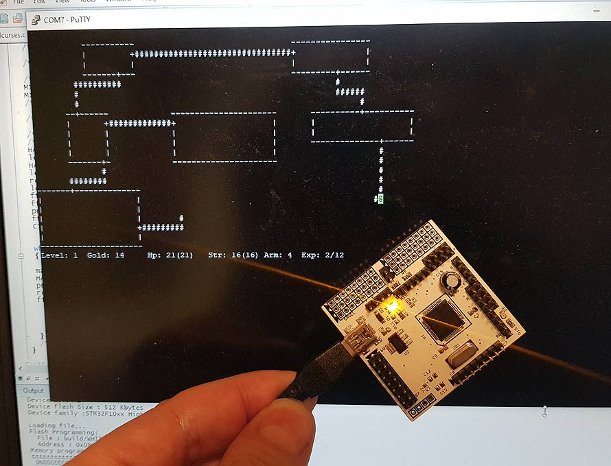 Rogue running on STM32F103 MCU USB